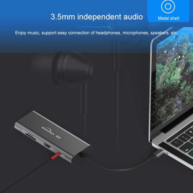 Blueendless 9 In 1 Multi-function Type-C / USB-C HUB Expansion Dock - USB HUB by Blueendless | Online Shopping UK | buy2fix