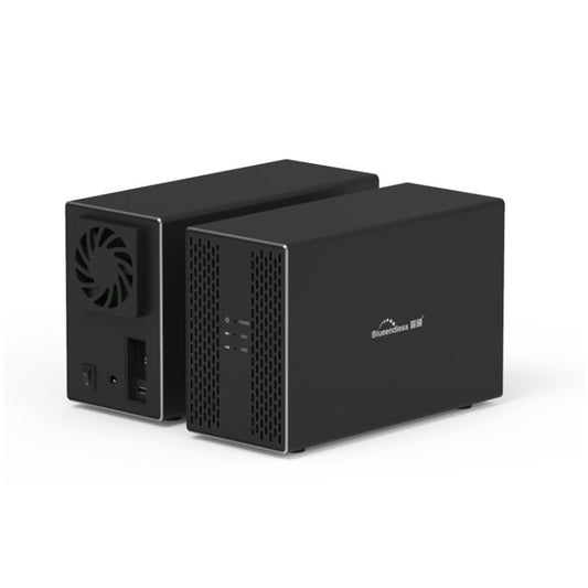 Blueendless Type-C / USB-C Interface 3.5 inch 2 Bay RAID Combination Array HDD External Enclosure (UK Plug) by Blueendless