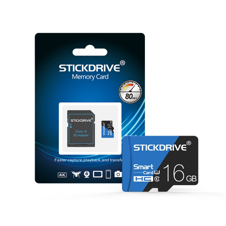 STICKDRIVE 16GB High Speed U1 Blue and Black TF(Micro SD) Memory Card - Micro SD Card by STICKDRIVE | Online Shopping UK | buy2fix
