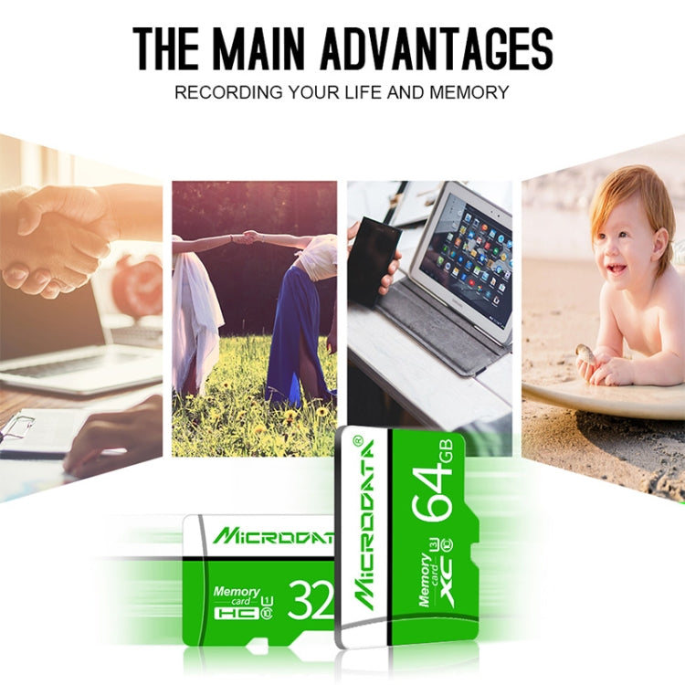 MICRODATA 64GB U3 Green and White TF(Micro SD) Memory Card - Micro SD Card by MiCRODATA | Online Shopping UK | buy2fix