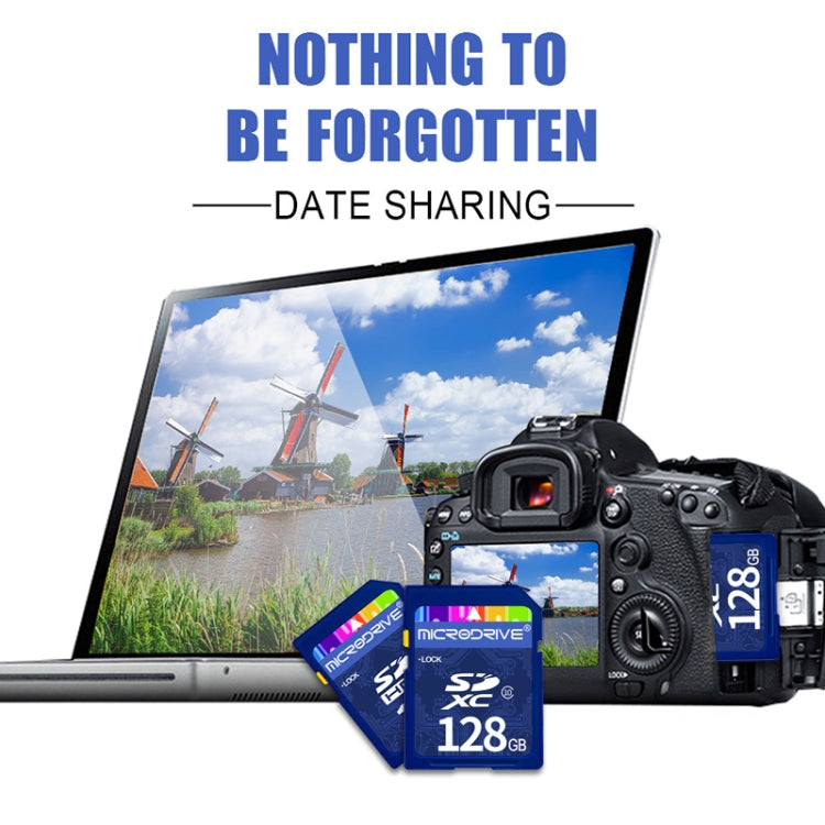 Microdrive 128GB High Speed Class 10 SD Memory Card for All Digital Devices with SD Card Slot - SD Card by buy2fix | Online Shopping UK | buy2fix