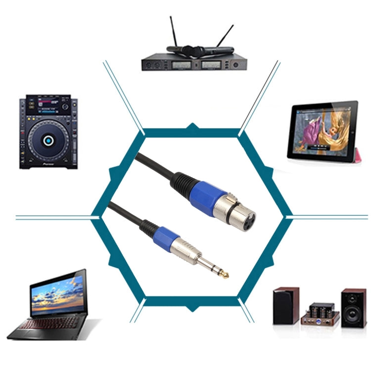30cm XLR 3-Pin Female to 1/4 inch (6.35mm) Male Plug Stereo TRS Microphone Audio Cord Cable - Microphone Audio Cable & Connector by buy2fix | Online Shopping UK | buy2fix