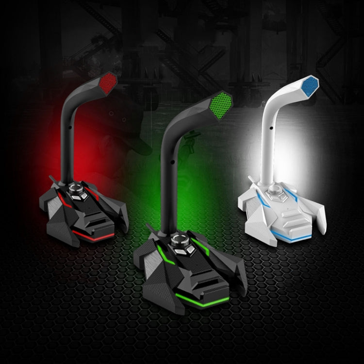 GK Desktop 3.5mm Wired Dual Mic Condenser Microphone, Compatible with PC / Mac for Live Broadcast, Show, KTV, etc.(Red) by buy2fix