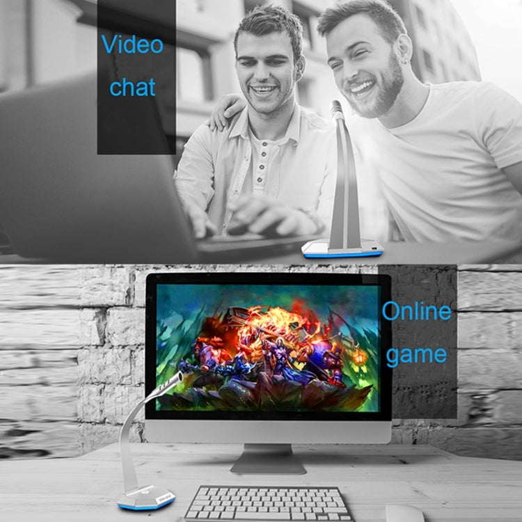 K3 Desktop Metal Base Omnidirectional 3.5mm Plug Wired Mic Condenser Microphone, Compatible with PC / Mac for Live Broadcast, Show, KTV, etc(Silver) by buy2fix