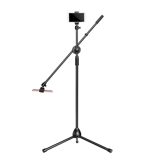 Desktop Mobile Phone Overhead Bracket Photography Micro-Course Video Recording Live Broadcasting Tripod,Dual-camera Setup - Stand by buy2fix | Online Shopping UK | buy2fix