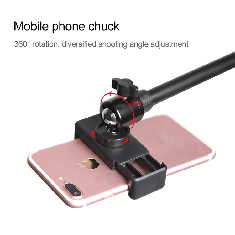 Desktop Mobile Phone Overhead Bracket Photography Micro-Course Video Recording Live Broadcasting Tripod,Dual-camera Setup - Stand by buy2fix | Online Shopping UK | buy2fix