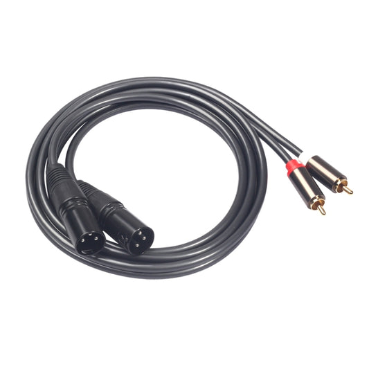 366119-15 2 RCA Male to 2 XLR 3 Pin Male Audio Cable, Length: 1.5m - Microphone Audio Cable & Connector by buy2fix | Online Shopping UK | buy2fix