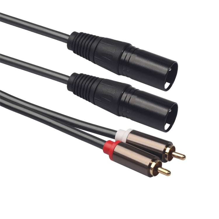 366119-15 2 RCA Male to 2 XLR 3 Pin Male Audio Cable, Length: 1.5m - Microphone Audio Cable & Connector by buy2fix | Online Shopping UK | buy2fix