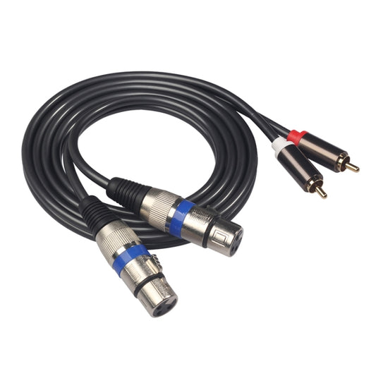366156-15 2 RCA Male to 2 XLR 3 Pin Female Audio Cable, Length: 1.5m - Microphone Audio Cable & Connector by buy2fix | Online Shopping UK | buy2fix