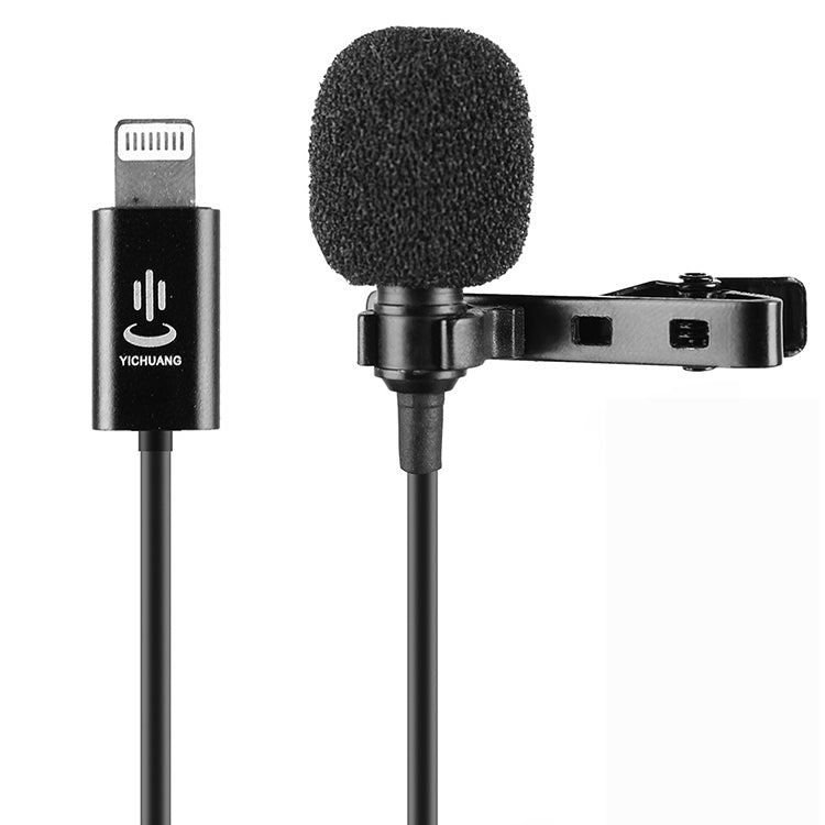 YICHUANG YC-LM10II 8 Pin Port Intelligent Noise Reduction Condenser Lavalier Microphone, Cable Length: 1.5m - Microphone by YICHUANG | Online Shopping UK | buy2fix