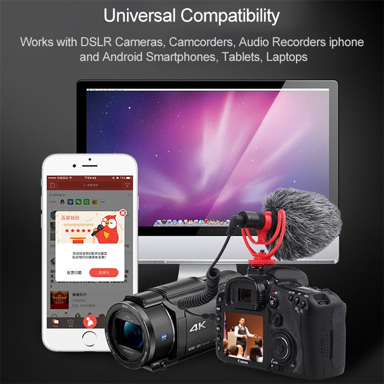 YICHUANG YC-VM100 3.5mm Port Portable Pointing Noise Reduction Microphone by YICHUANG