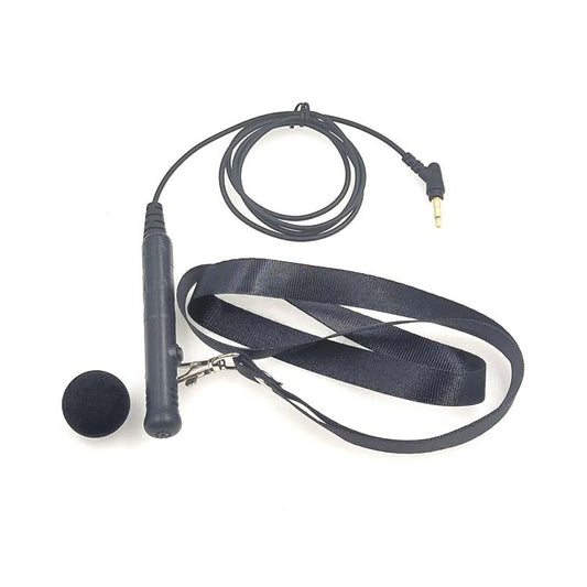 MK-7 3.5mm Elbow Head Handheld Loudspeaker Neck-mounted Microphone with Lanyard, Length: 1m (Black) by buy2fix