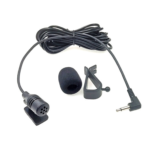 ZJ015MR Mono 3.5mm Angle Head Plug Car Navigation DVD External Paste Microphone, Length: 3m by buy2fix