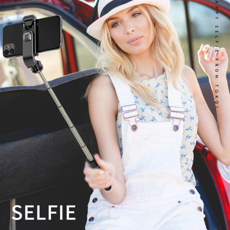 L03 Aluminum Alloy Foldable Bluetooth Tripod Selfie Stick (Black) - Selfie Sticks by buy2fix | Online Shopping UK | buy2fix