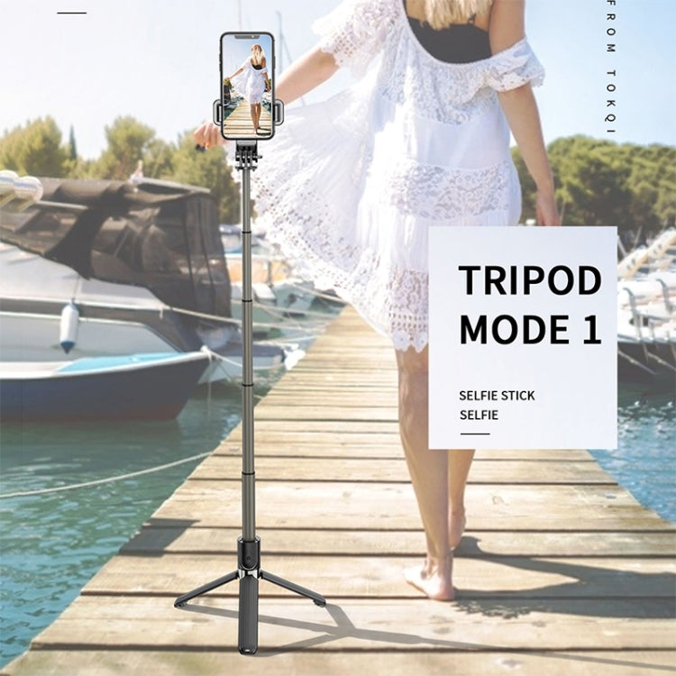 L03 Aluminum Alloy Foldable Bluetooth Tripod Selfie Stick (Black) - Selfie Sticks by buy2fix | Online Shopping UK | buy2fix