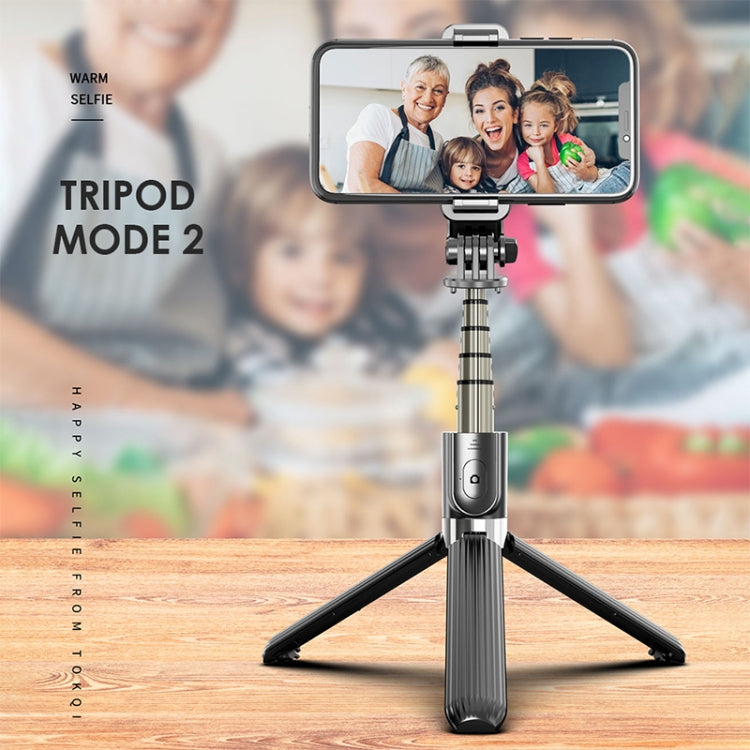 L03 Aluminum Alloy Foldable Bluetooth Tripod Selfie Stick (Black) - Selfie Sticks by buy2fix | Online Shopping UK | buy2fix