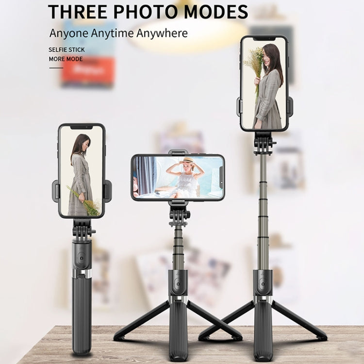 L03 Aluminum Alloy Foldable Bluetooth Tripod Selfie Stick (Black) - Selfie Sticks by buy2fix | Online Shopping UK | buy2fix