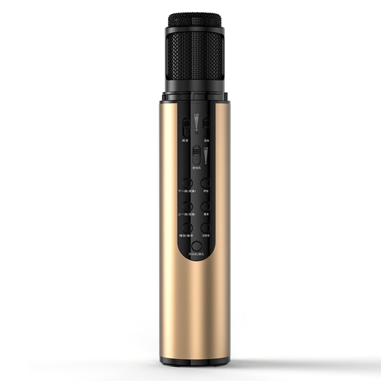 K1 Bluetooth 4.2 Karaoke Live Stereo Sound Wireless Bluetooth Microphone (Gold) - Microphone by buy2fix | Online Shopping UK | buy2fix