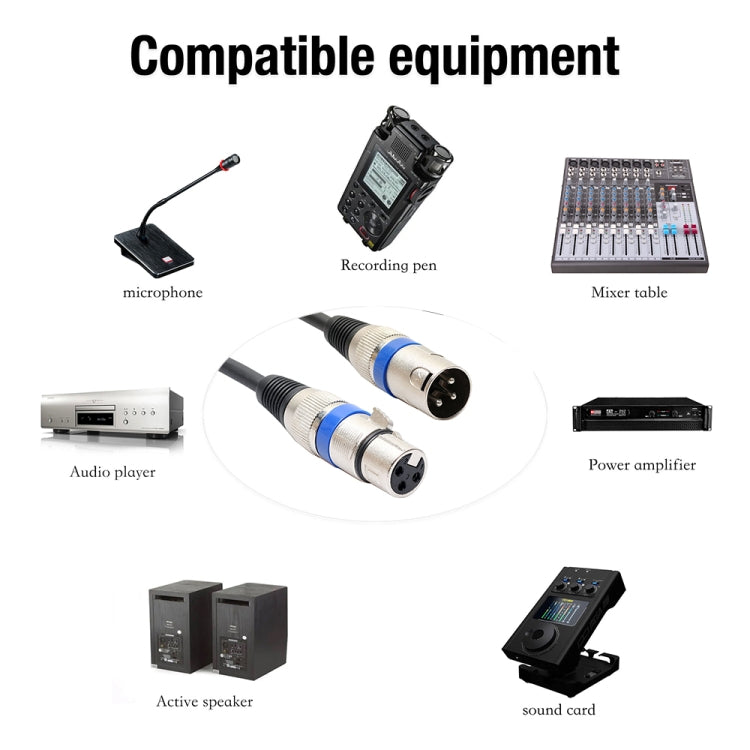 3m 3-Pin XLR Male to XLR Female MIC Shielded Cable Microphone Audio Cord - Microphone Audio Cable & Connector by buy2fix | Online Shopping UK | buy2fix