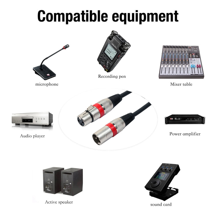 3m 3-Pin XLR Male to XLR Female MIC Shielded Cable Microphone Audio Cord - Microphone Audio Cable & Connector by buy2fix | Online Shopping UK | buy2fix