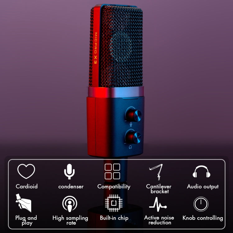 Yanmai X3 USB Recording Microphone Kit - Microphone by Yanmai | Online Shopping UK | buy2fix