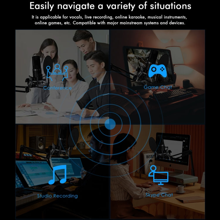 Yanmai X3 USB Recording Microphone Kit - Microphone by Yanmai | Online Shopping UK | buy2fix