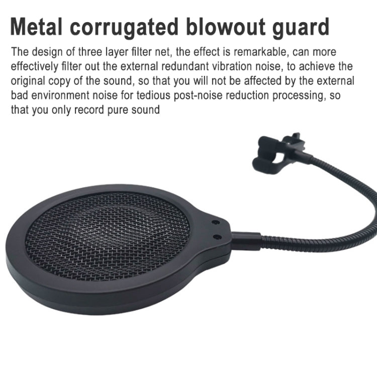 TEYUN PS-3 Microphone Blowout Cover (Black) - Stand by buy2fix | Online Shopping UK | buy2fix