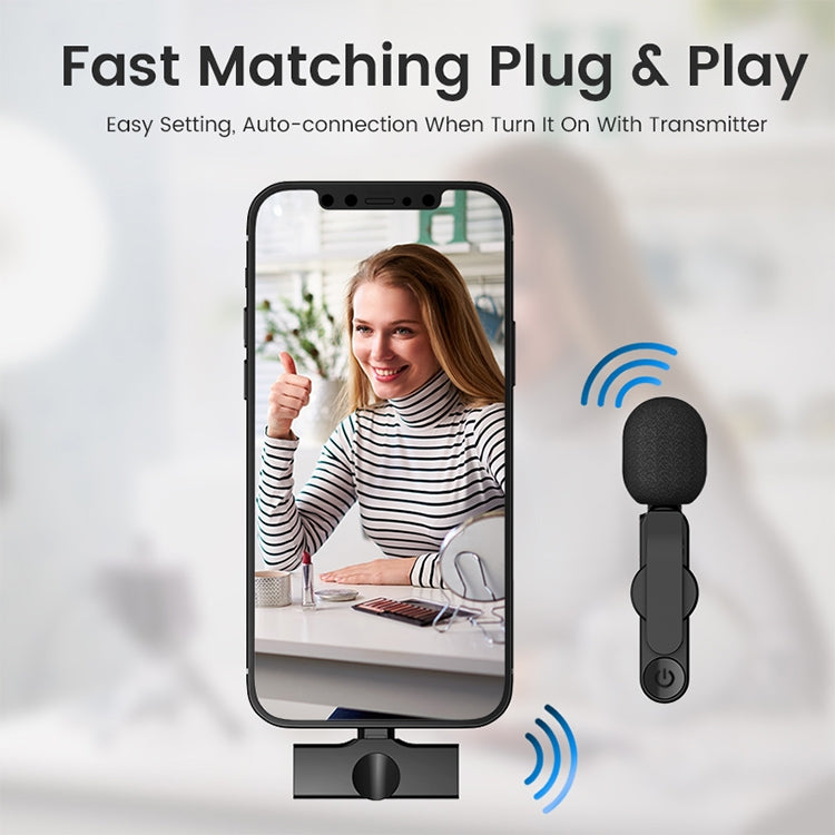 EP033T USB-C / Type-C Interface Lavalier Wireless Radio Microphone - Microphone by buy2fix | Online Shopping UK | buy2fix