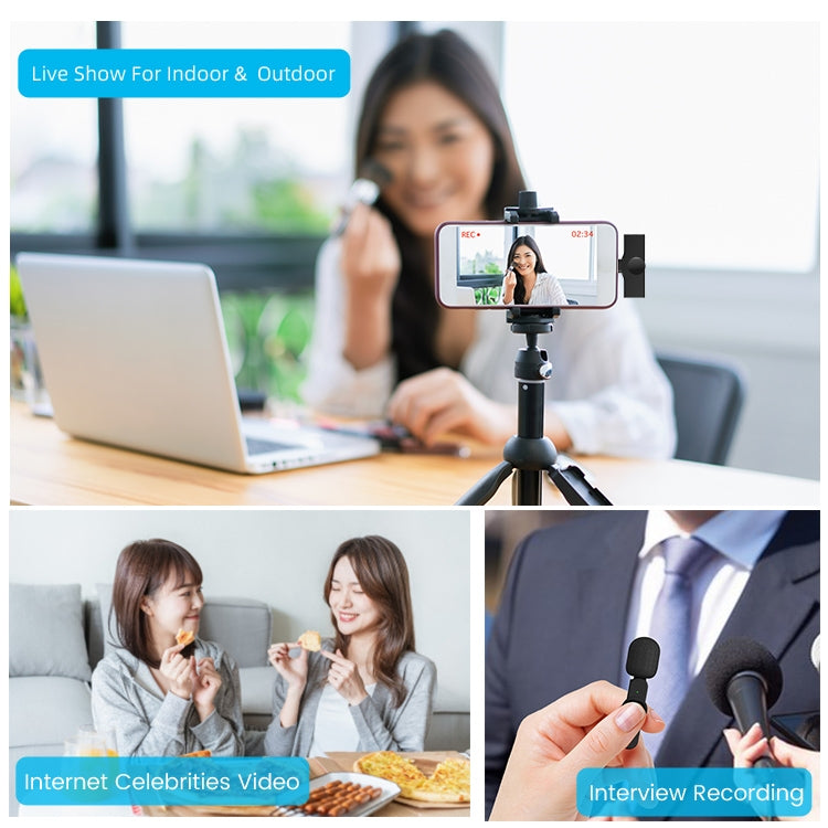 EP033T USB-C / Type-C Interface Lavalier Wireless Radio Microphone - Microphone by buy2fix | Online Shopping UK | buy2fix