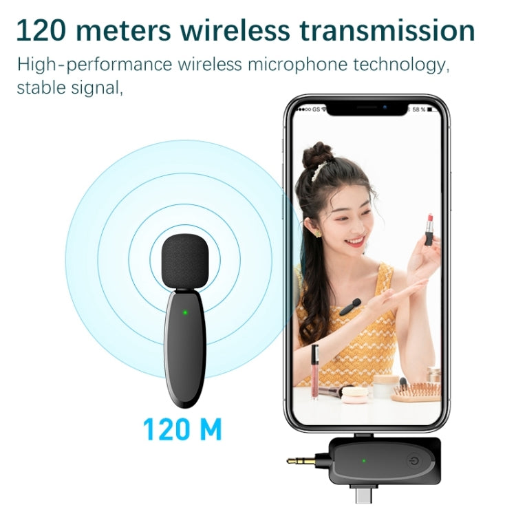 AP003 Mini Smart Noise Reduction Wireless Lavalier Microphone(Black) by buy2fix