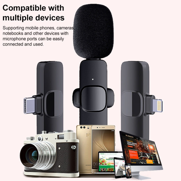 LT07 8 Pin Interface Mini Wireless Lavalier Microphone by buy2fix