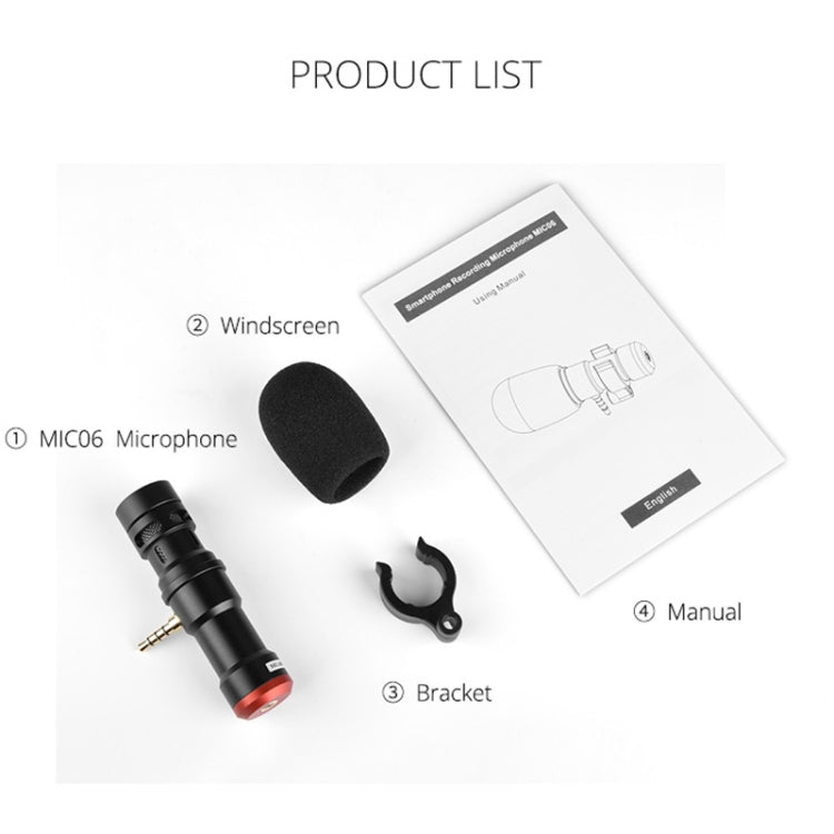 YELANGU MIC06 Live Broadcast Smartphone Recording Microphone (Black) by YELANGU