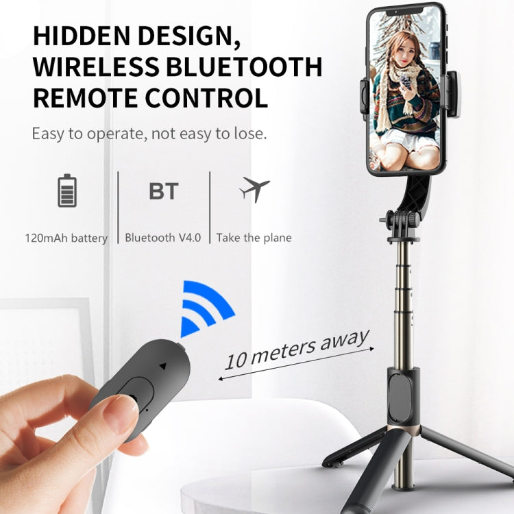 Q08 Gimbal Stabilizer Bluetooth Remote Control Tripod Selfie Stick (Black) by buy2fix