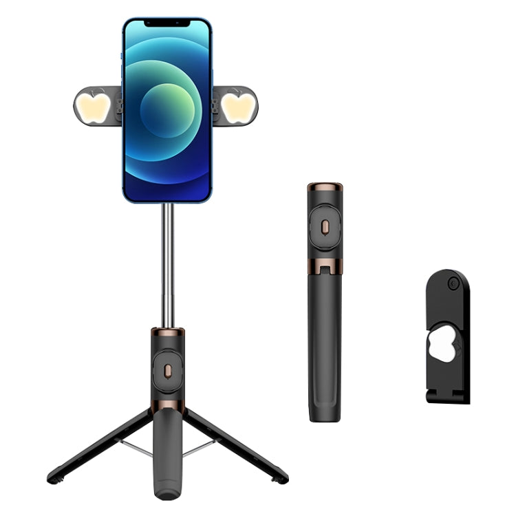 M01S Bluetooth Remote Control Dual Fill Light Tripod Selfie Stick (Black) - Selfie Light by buy2fix | Online Shopping UK | buy2fix