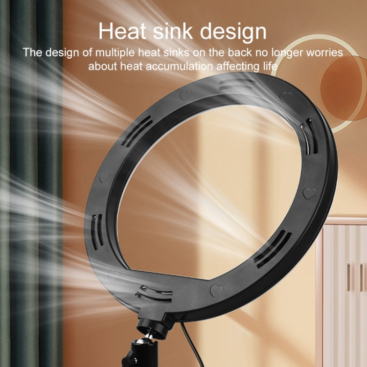 10 inch Adjustable Live Broadcast LED Fill Light Tripod with Phone Clamp - Ring Light by buy2fix | Online Shopping UK | buy2fix
