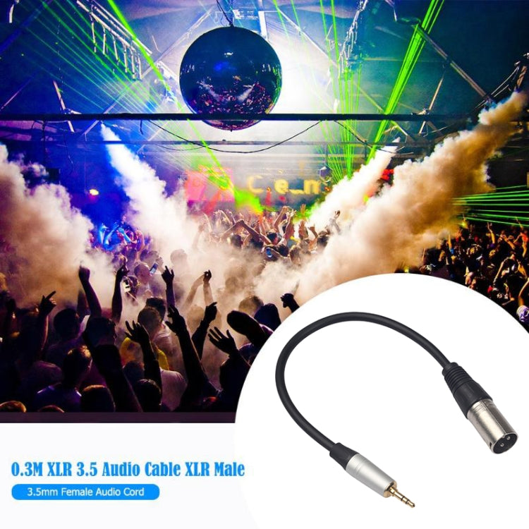 TC210KM173 3.5mm Male to XLR Male Audio Cable, Length: 0.3m - Microphone Audio Cable & Connector by buy2fix | Online Shopping UK | buy2fix