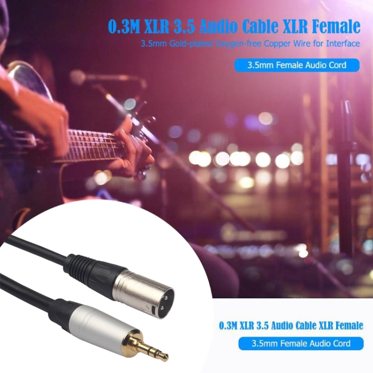 TC210KM173 3.5mm Male to XLR Male Audio Cable, Length: 0.3m - Microphone Audio Cable & Connector by buy2fix | Online Shopping UK | buy2fix