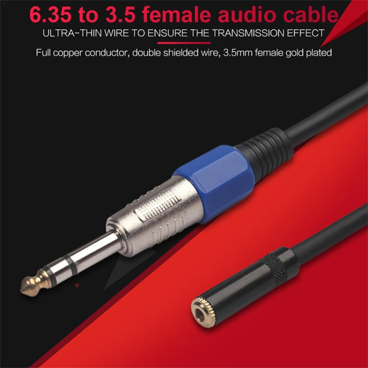 3094MF-03 6.35mm Male to 3.5mm Female Audio Cable, Length: 0.3m - Microphone Audio Cable & Connector by buy2fix | Online Shopping UK | buy2fix
