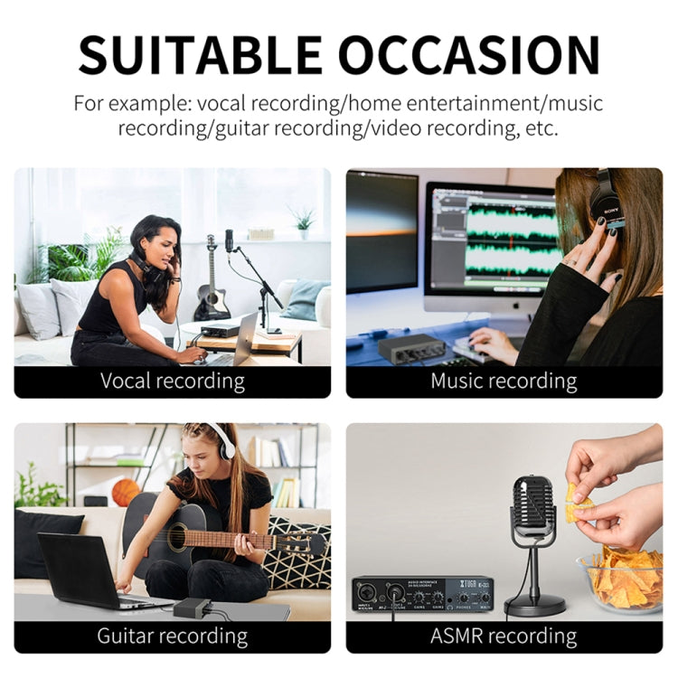 XTUGA E22 Audio Interface Professional Sound Card - Live Sound Effects Processors by XTUGA | Online Shopping UK | buy2fix