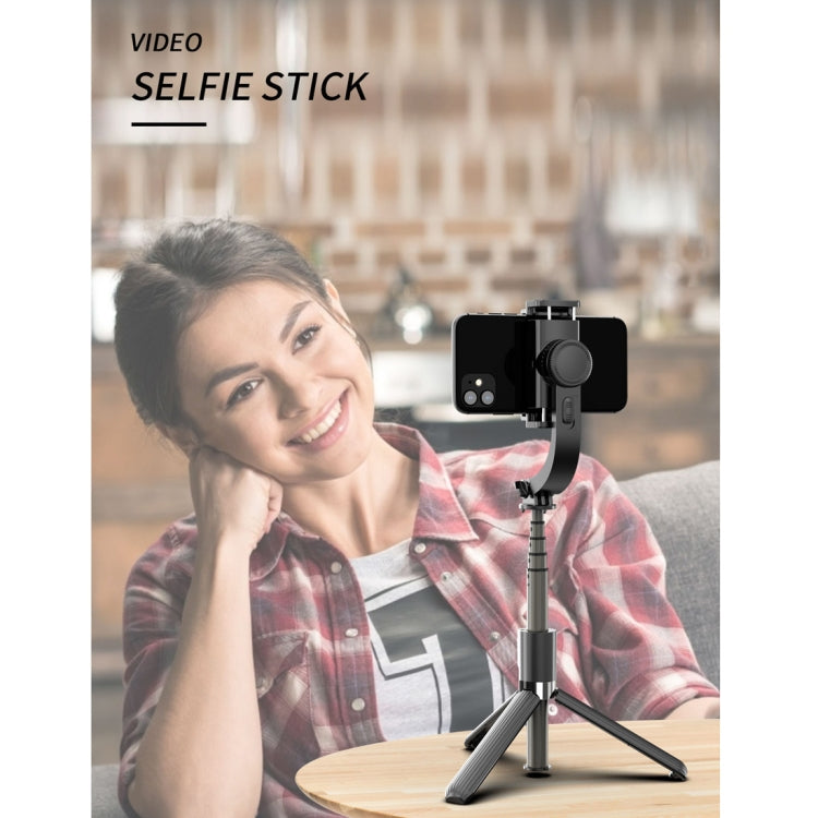 L08 Adjustable Gimbal Stabilize Bluetooth Self-timer Pole Tripod Selfie Stick(White) - Selfie Sticks by buy2fix | Online Shopping UK | buy2fix