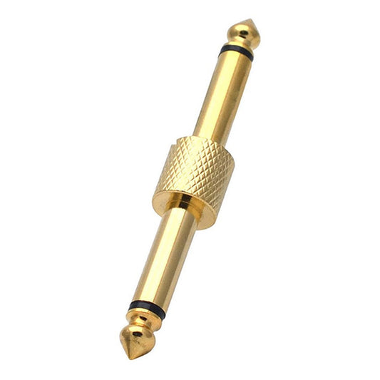 6.35mm 1/4 inch Male to Male Guitar Effect Pedal Connector Electric Pedal Board Adapter(Gold) by buy2fix