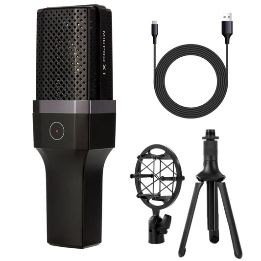 Yanmai X1 4 in 1 Foldable Lifting Professional Desktop Live Broadcast Cardioid Pointing Condenser Recording Microphone Set with Blowout Net & Shockproof Mount & 1.8m USB-C / Type-C Cable by Yanmai