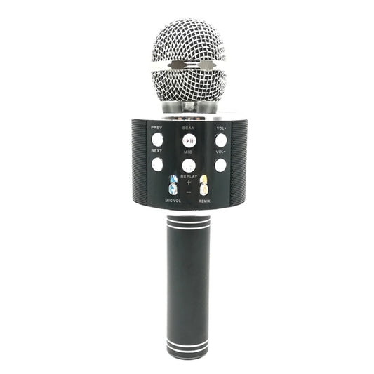 WS-858 Metal High Sound Quality Handheld KTV Karaoke Recording Bluetooth Wireless Microphone, for Notebook, PC, Speaker, Headphone, iPad, iPhone, Galaxy, Huawei, Xiaomi, LG, HTC and Other Smart Phones(Black) - Microphone by buy2fix | Online Shopping UK | buy2fix