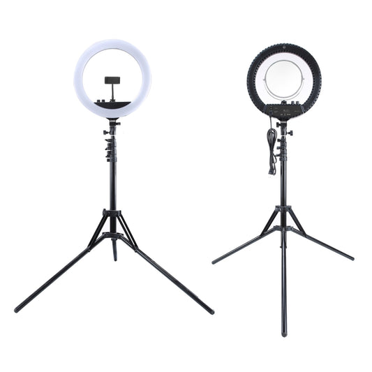 MANTOO RL-12 II 100-240V 28W 12 inch Two-color Dimmable Ring Fill Light with Tripod by MANTOO