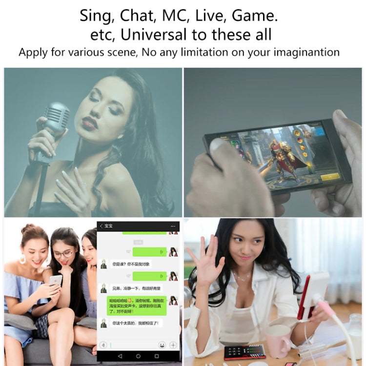 RK-C21 Bluetooth Live Broadcast Audio Headset Microphone Webcast Entertainment Streamer Sound Card for Phone, Computer PC (Red) - Microphone by buy2fix | Online Shopping UK | buy2fix