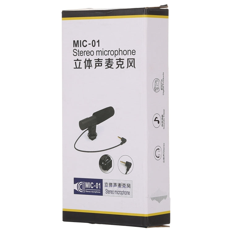 MIC-02 30-18000Hz Rate Sound Clear Stereo Microphone for Smartphone, Cable Length: 28cm - Microphone by buy2fix | Online Shopping UK | buy2fix