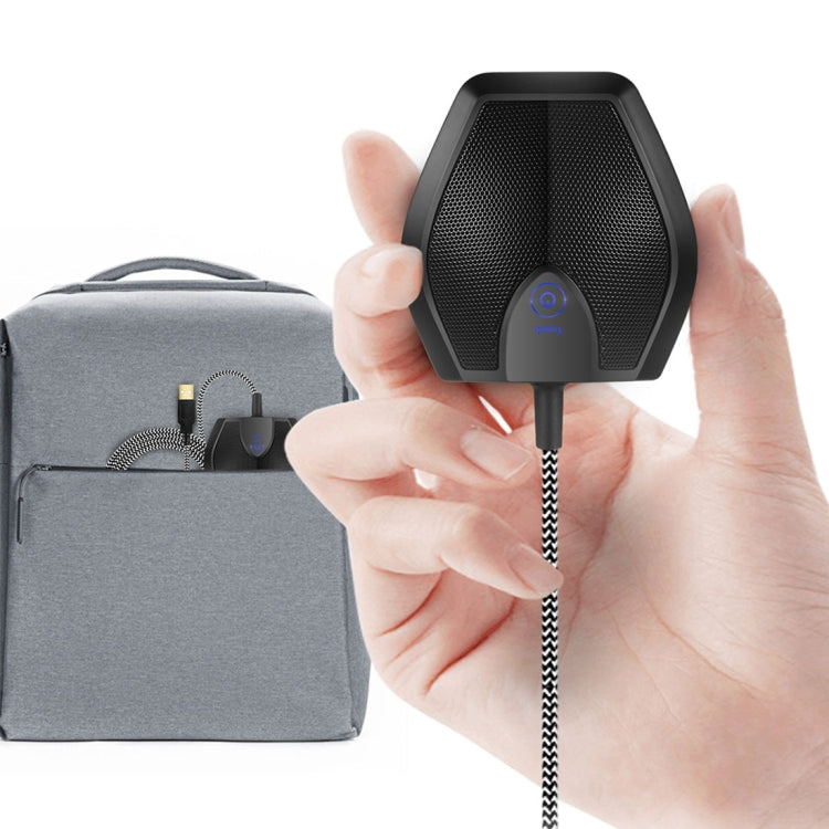 Yanmai G11 Meeting USB Computer Desktop Microphone Omnidirectional Condenser Mic Microphone, Compatible with PC / Mac for Live Broadcast, Show, KTV, etc.(Black) - Microphone by Yanmai | Online Shopping UK | buy2fix