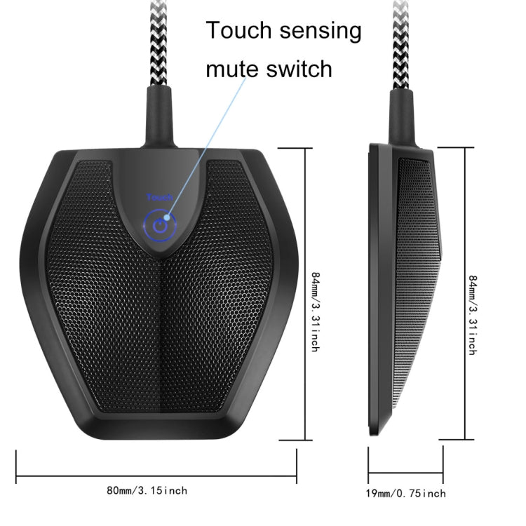 Yanmai G11 Meeting USB Computer Desktop Microphone Omnidirectional Condenser Mic Microphone, Compatible with PC / Mac for Live Broadcast, Show, KTV, etc.(Black) - Microphone by Yanmai | Online Shopping UK | buy2fix