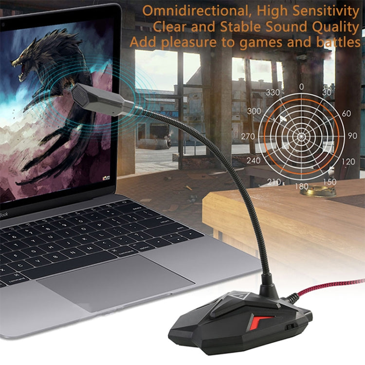 G55 Capacitive Gaming Microphone with LED Indicator(Black) - Microphone by buy2fix | Online Shopping UK | buy2fix