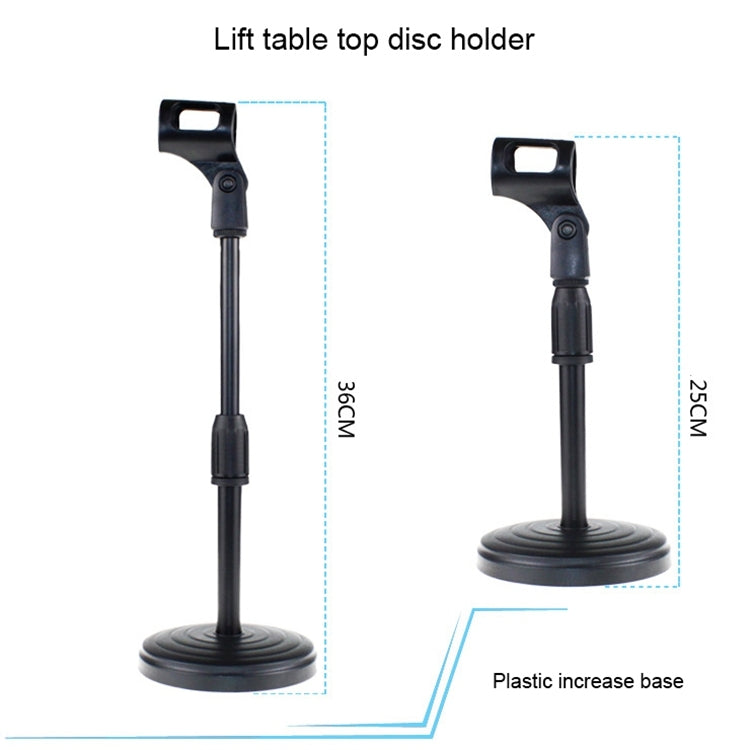 Z01 Desktop Extendable Round Base Microphone Stand Holder Mic Boom Clip, For Studio Recording, Live Broadcast, Live Show, KTV, etc. - Stand by buy2fix | Online Shopping UK | buy2fix